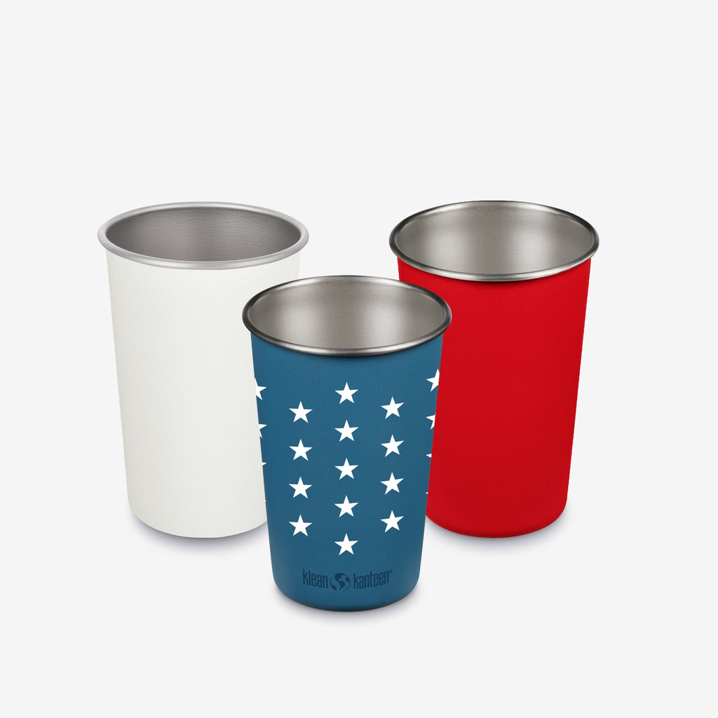 16oz Pint Cup - 3 Pack - Red, White and Blue